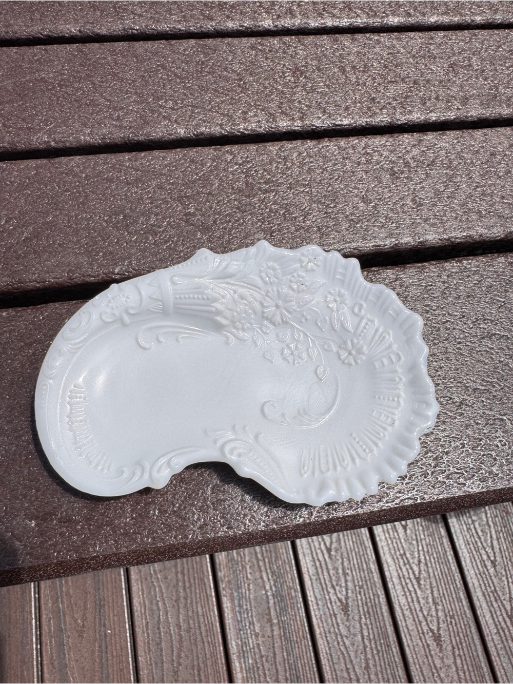 Vintage Milk Glass Trinket Dish - Possibly “Jenny Lind”